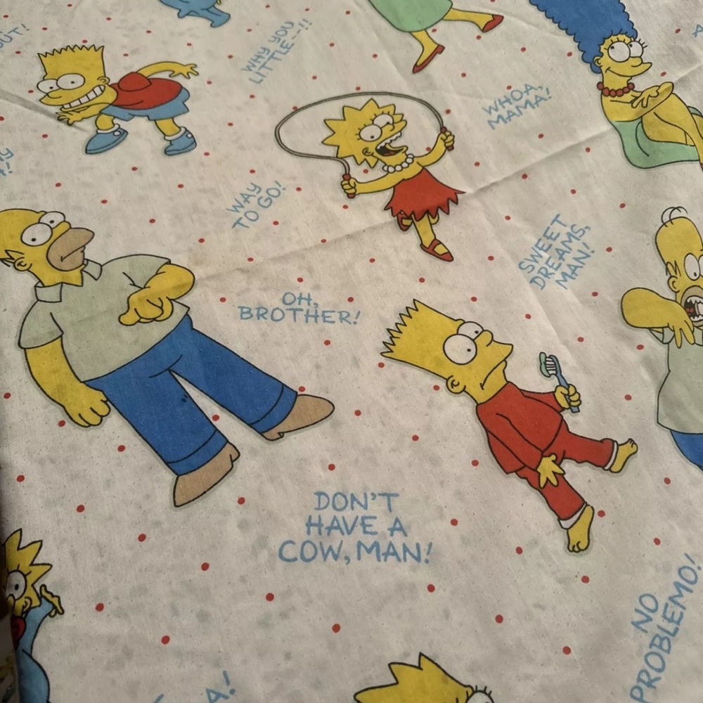 Simpsons 1970 Matt groeing twin sheet set. 2 PCs